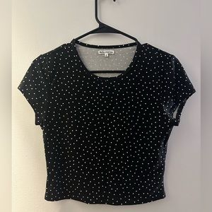 Reformation black and white polka dot top/shirt - size small